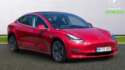 Used Tesla Model 3 Long Range AWD 258 kW (351 HP) 2020 Red Sedan