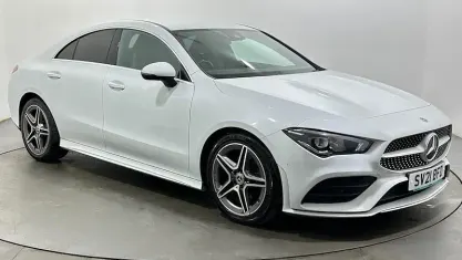 Used Mercedes CLA180 AMG line 136 HP (100 kW) 2021 White Coupe