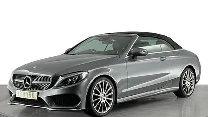 Used Mercedes C220 AMG line 170 HP (125 kW) 2018 Grey Cabriolet