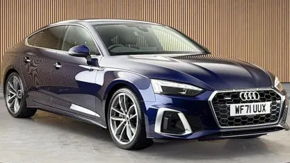 Used Audi A5 Sportback S-Line 204 HP (150 kW) 2021 Blue Hatchback