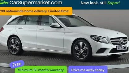 Used Mercedes C200 184 HP (135 kW) 2019 White Estate