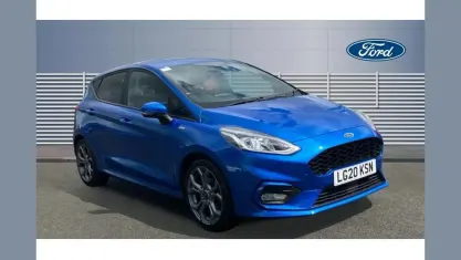 Usado Ford Fiesta ST-Line 125 HP (91 kW) 2019 Azul Citadino