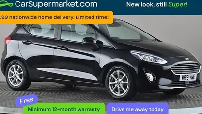 Used Ford Fiesta Zetec 101 HP (74 kW) 2019 Black Hatchback