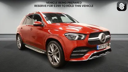 Used Mercedes GLE350 AMG line 272 HP (200 kW) 2020 Manufaktur hyacinth red metallic finish SUV