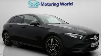 Used Mercedes A250 AMG line 218 HP (160 kW) 2021 Black Hatchback