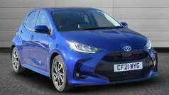Blue Used 2021 Toyota Yaris Hybrid Design Hatchback | £14,995 (Fair price)