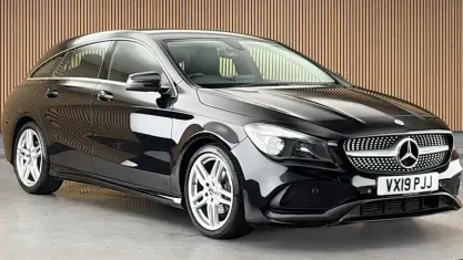 Used Mercedes CLA180 AMG line 122 HP (89 kW) 2019 Black Coupe