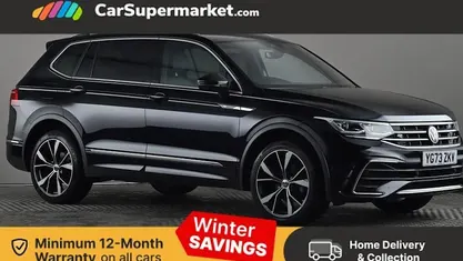 Black Used 2023 VW Tiguan Allspace R-line SUV | £29,697 (Fair price)