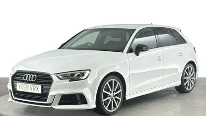 Used Audi A3 Sportback Black Edition 150 HP (110 kW) 2019 White Hatchback