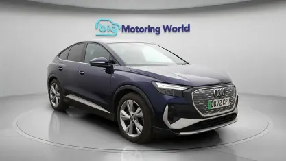 Begagnad Audi Q4 Sportback e-tron S-Line 150 kW (204 HK) 2023 Blå SUV