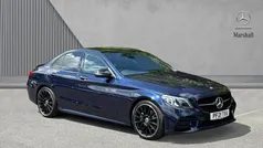 Blue Used 2021 Mercedes C220 AMG line Sedan | £23,883 (Expensive)