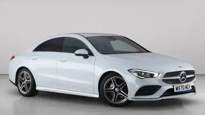 Used Mercedes CLA200 AMG line 163 HP (119 kW) 2020 White Coupe