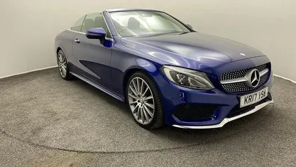 Blue Used 2017 Mercedes C250 AMG Line Premium Plus Cabriolet | £17,197 (Fair price)