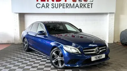 Used Mercedes C200 Premium 184 HP (135 kW) 2019 Blue Sedan