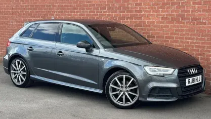 Used Audi A3 Sportback Black Edition 150 HP (110 kW) 2018 Grey Hatchback