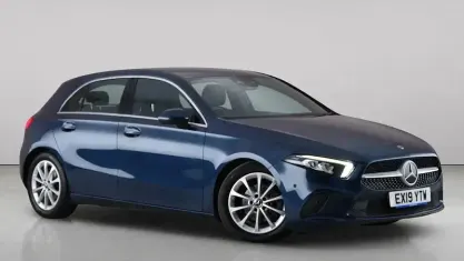 Used Mercedes A180 Premium 116 HP (85 kW) 2019 Blue Hatchback