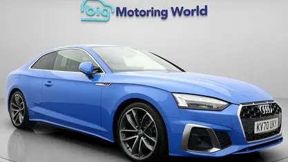 Used Audi A5 S-Line 190 HP (139 kW) 2020 Blue Coupe