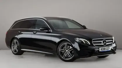 Used Mercedes E220 AMG line 194 HP (142 kW) 2018 Black Estate