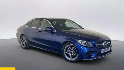Used Mercedes C220 AMG line 194 HP (142 kW) 2019 Blue Sedan