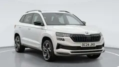 Moon white metallic Used 2024 Skoda Karoq SportLine SUV | £27,899 (Fair price)