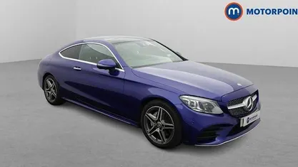 Used Mercedes C200 AMG Line Premium Plus 184 HP (135 kW) 2020 Blue Coupe