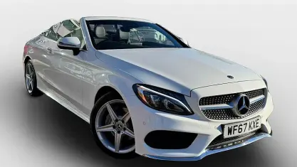 Used Mercedes C200 AMG line 184 HP (135 kW) 2017 White Cabriolet