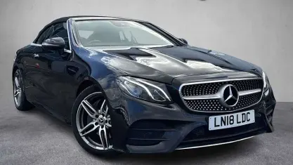 Used Mercedes E220 AMG line 194 HP (142 kW) 2018 Black Cabriolet