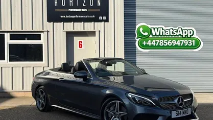 Used Mercedes C250 AMG line 204 HP (150 kW) 2017 Grey Cabriolet