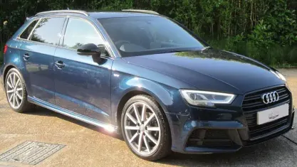 Used Audi A3 Sportback Black Edition 150 HP (110 kW) 2017 Blue Hatchback
