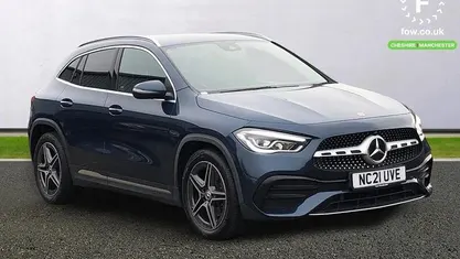 Used Mercedes GLA200 AMG line 150 HP (110 kW) 2021 Blue SUV