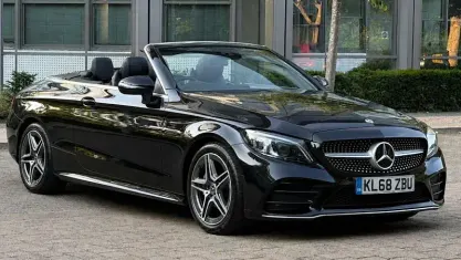 Used Mercedes C220 AMG Line Premium 194 HP (142 kW) 2019 Black Cabriolet
