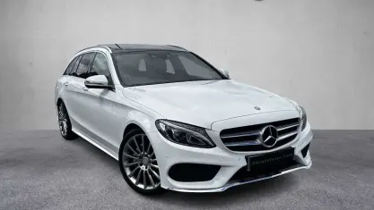 Used Mercedes C220 AMG line 170 HP (125 kW) 2017 White Estate