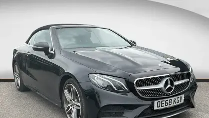 Used Mercedes E220 AMG line 194 HP (142 kW) 2019 Black Cabriolet