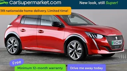 Used Peugeot e-208 Premium 100 kW (136 HP) 2022 Red Hatchback