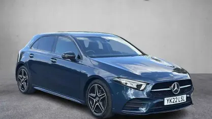 Used Mercedes A200 AMG Line Premium 163 HP (119 kW) 2022 Blue Hatchback