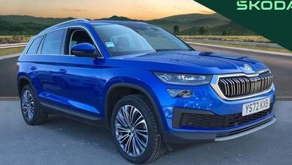 Used Skoda Kodiaq SE L Executive 150 HP (110 kW) 2022 Race blue metallic SUV