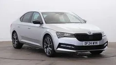 Brilliant silver metallic Used 2024 Skoda Superb SportlinePlus Hatchback | £25,295 (Fair price)