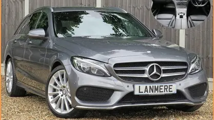 Used Mercedes C200 AMG line 136 HP (100 kW) 2017 Selenite grey Estate