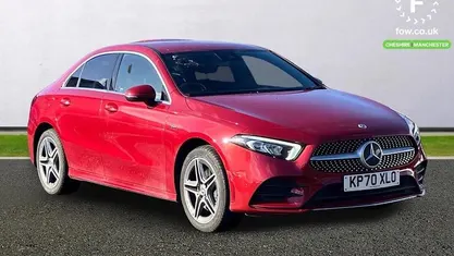 Used Mercedes A250 AMG line 218 HP (160 kW) 2021 Red Sedan