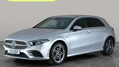 Used Mercedes A250 AMG line 218 HP (160 kW) 2021 Silver Hatchback