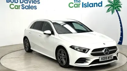 Used Mercedes A200 AMG line 163 HP (119 kW) 2019 White Hatchback