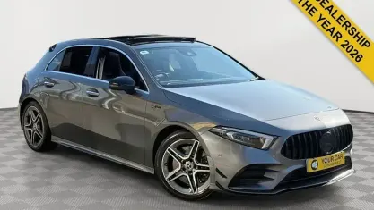 Used Mercedes A250 AMG line 224 HP (164 kW) 2019 Grey Hatchback