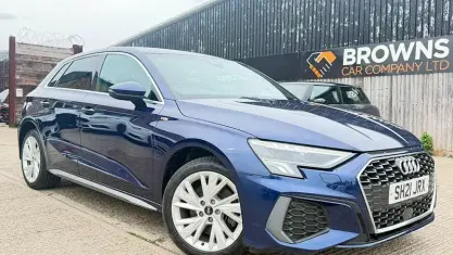 Used Audi A3 Sportback e-tron S-Line 204 HP (150 kW) 2021 Blue Hatchback