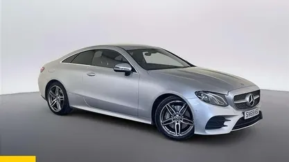 Used Mercedes E350 AMG line 313 HP (230 kW) 2019 Silver Coupe