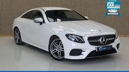 Used Mercedes E300 AMG line 245 HP (180 kW) 2018 White Coupe