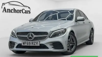 Used Mercedes C300 AMG line 245 HP (180 kW) 2019 Silver Sedan