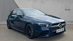 Denim blue metallic Used 2022 Mercedes A35 AMG Premium Plus Hatchback | £33,695 (Fair price)