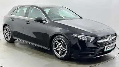 Used Mercedes A180 AMG line 116 HP (85 kW) 2019 Black Hatchback