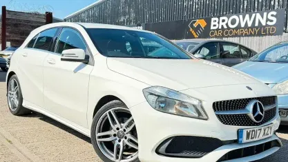 Used Mercedes A180 AMG line 109 HP (80 kW) 2017 White Hatchback