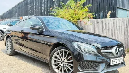 Used Mercedes C250 AMG line 204 HP (150 kW) 2017 Black Coupe